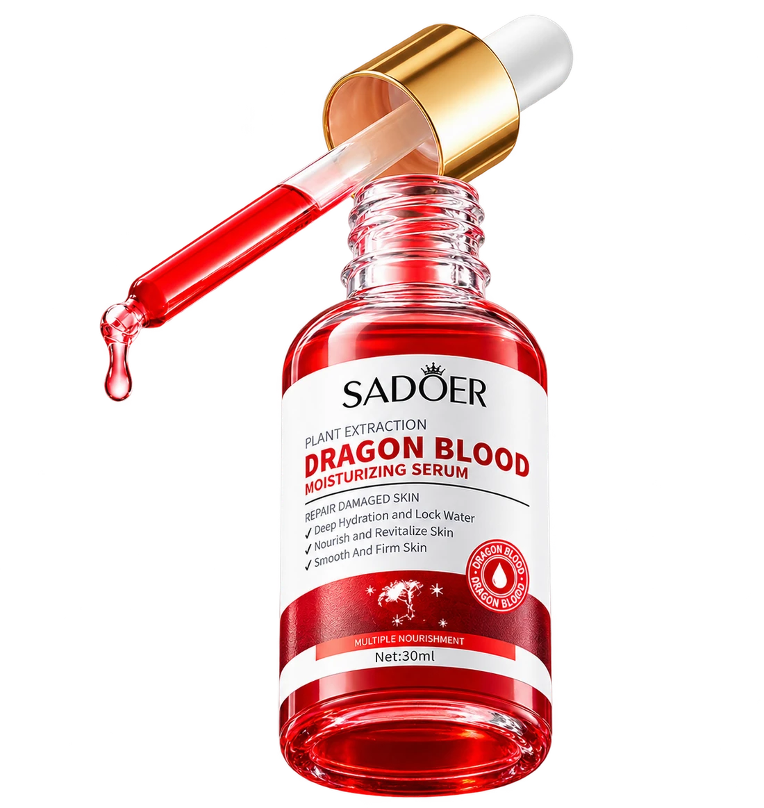 Dragonblood Anti-Ageing Serum bottle with dropper
